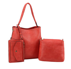 Shoulder Bags for Women Fashion Upgrade 3pcs Set Handbags Wallet Tote Bag Shoulder Bag with Top Handle