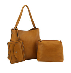 Shoulder Bags for Women Fashion Upgrade 3pcs Set Handbags Wallet Tote Bag Shoulder Bag with Top Handle