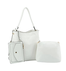 Shoulder Bags for Women Fashion Upgrade 3pcs Set Handbags Wallet Tote Bag Shoulder Bag with Top Handle