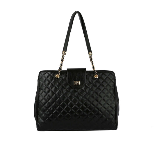 HF Oversize Quilted Satchel trolley sleeve