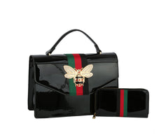 Fashion Shiny Bee Satchel with Wallet