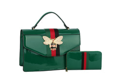 Fashion Shiny Bee Satchel with Wallet