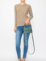 Braided Top Handle Mini Satchel