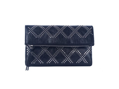 Metallic Studded Flap Clutch