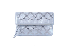 Metallic Studded Flap Clutch