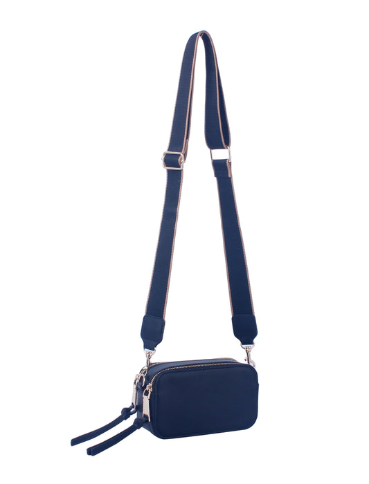 Double zip crossbody bag