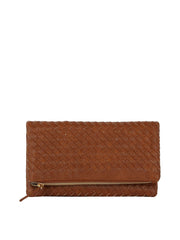 Woven Front Flap Clutch