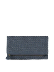 Woven Front Flap Clutch