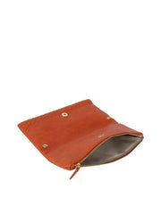 Woven Front Flap Clutch