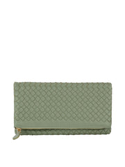 Woven Front Flap Clutch