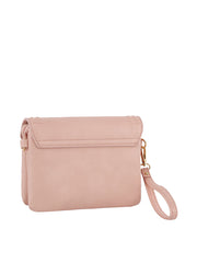 Tassel Front flap tripe comparament convertible clutch crossbody wristlet