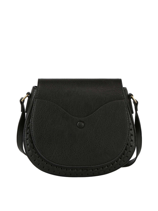 Front pocket flap whipstitching detailed saddle