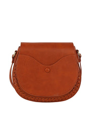 Front Pocket Flap Whipstitching Detailed Saddle