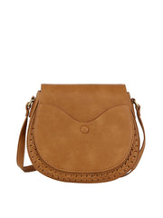 Front Pocket Flap Whipstitching Detailed Saddle