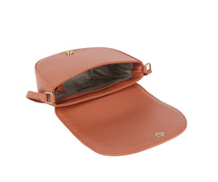 Whipstitching Detail Flap Over Crossbody