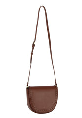 Whipstitching Detail Flap Over Crossbody