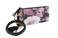 Top Zip Floral Wristlet