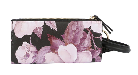 Top Zip Floral Wristlet