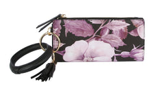 Top Zip Floral Wristlet