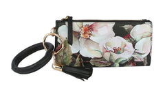 Top Zip Floral Wristlet