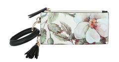 Top Zip Floral Wristlet