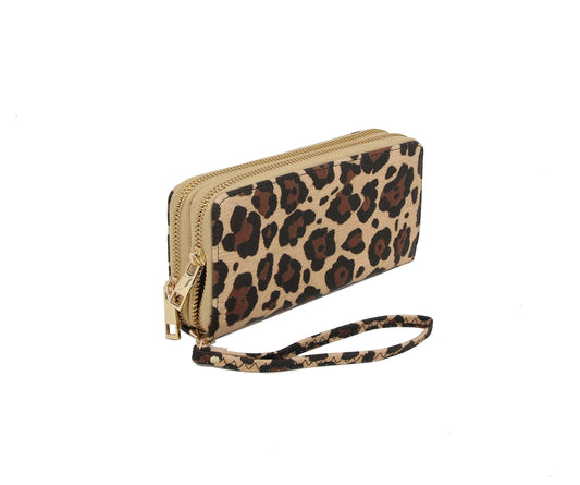 MULTI COLORED CHEETAH PRINT SMALL WALLET