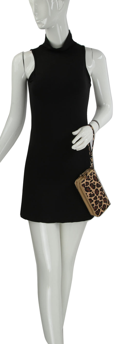 MULTI COLORED CHEETAH PRINT SMALL WALLET