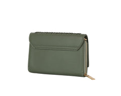 Woven flap over crossbody