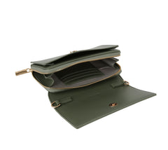 Woven flap over crossbody