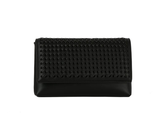 Woven flap over clutch