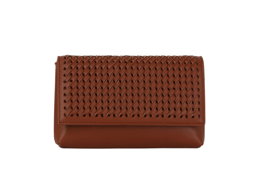 Woven flap over clutch