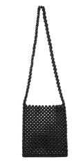 Summer Beach Shoulder Crossbody Bag Is Made Of Small Wooden Balls