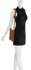 Summer Beach Shoulder Crossbody Bag Is Made Of Small Wooden Balls