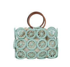 Ladies mesh woven handbag; new beach handbag; inner liner can be taken out