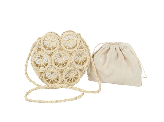 Fashion Straw 2 In 1 Crossbody Bag