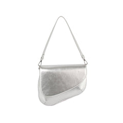 Unique design shiny leather saddle bag