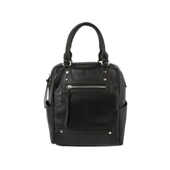 Stone studded soft leather backpack
