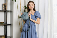 Women Circle Shoulder Crossbody bag purse