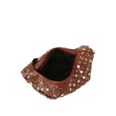 Silver Grommet Slouch Hobo Bag