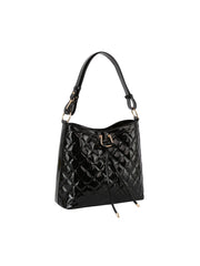 Shony leather front ribbon tie detail hobo bag