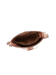 Shony leather front ribbon tie detail hobo bag
