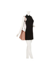 Shony leather front ribbon tie detail hobo bag