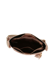 Soft leather tassel detail guitar strap crossbody