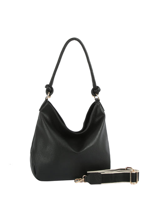 Knotted Handle Slouch Shoulder Bag
