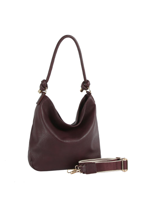 Knotted Handle Slouch Shoulder Bag