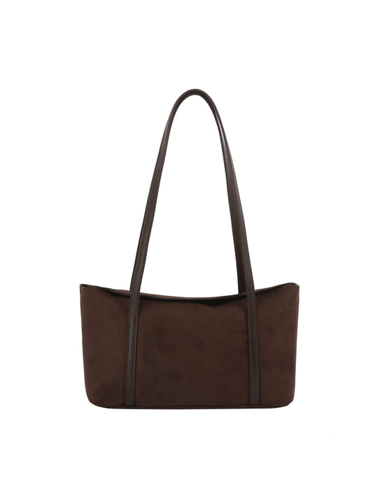Suede Rectangle Shoulder Bag