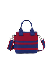 Color block striped tote crossbody