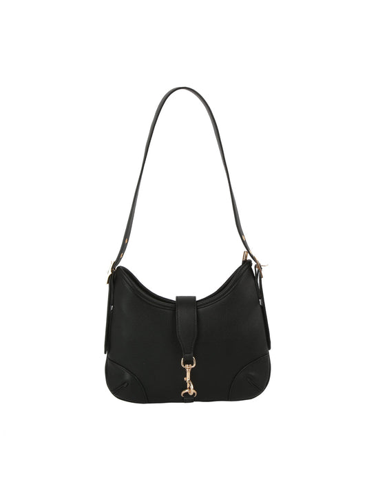 Classic Clip-Front Crescent Shoulder Bag