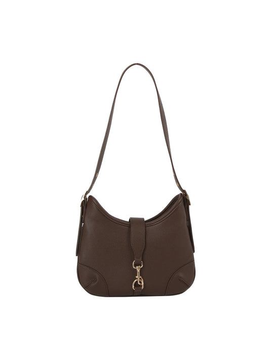 Classic Clip-Front Crescent Shoulder Bag