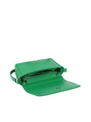 Front flap designed soft leather crossbody